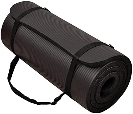 1-inch Thick 71x24 Inches Extra Thick Exercise Yoga Mat, Black