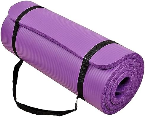 1-inch Thick 71x24 Inches Extra Thick Exercise Yoga Mat, Purple