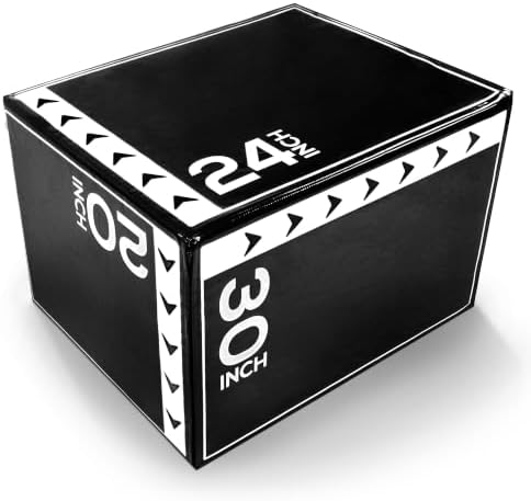 3-in-1 Foam Plyometric Jump Box for Home Gym, Multiple Heights