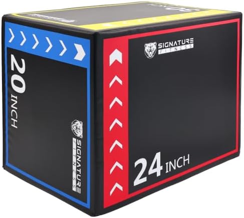 3-in-1 Foam Plyometric Jump Box for Home Gym with Multiple Height Options – Versatile Plyo with Non-Slip Surface for Strength, HIIT, Step-Ups, and Agility Training