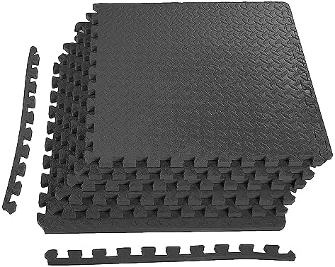 6 Piece Foam Floor Mat Puzzle Tiles, 3/4” Thick, 24 Sq Ft