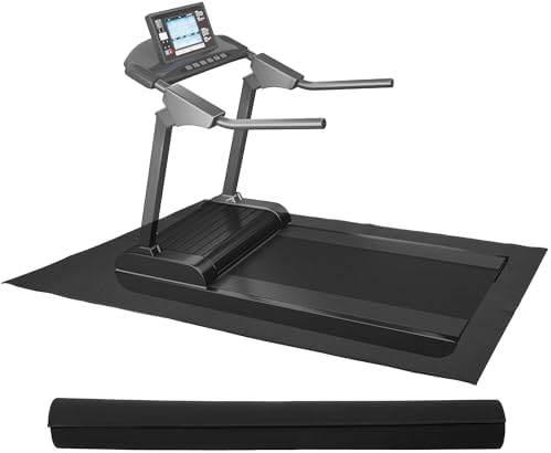 High-Density Gym Equipment Floor Mat, 1/4-Inch Thick PVC – Non-Slip Flooring for Treadmill, Stationary Bike, Elliptical Trainer, Weight Bench, and Heavy Exercise Machines